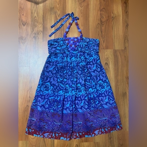 Adrianna Papell Dresses & Skirts - ADRIANNA PAPELL blue and purple bandeau halter mini dress summer ocean vacation
